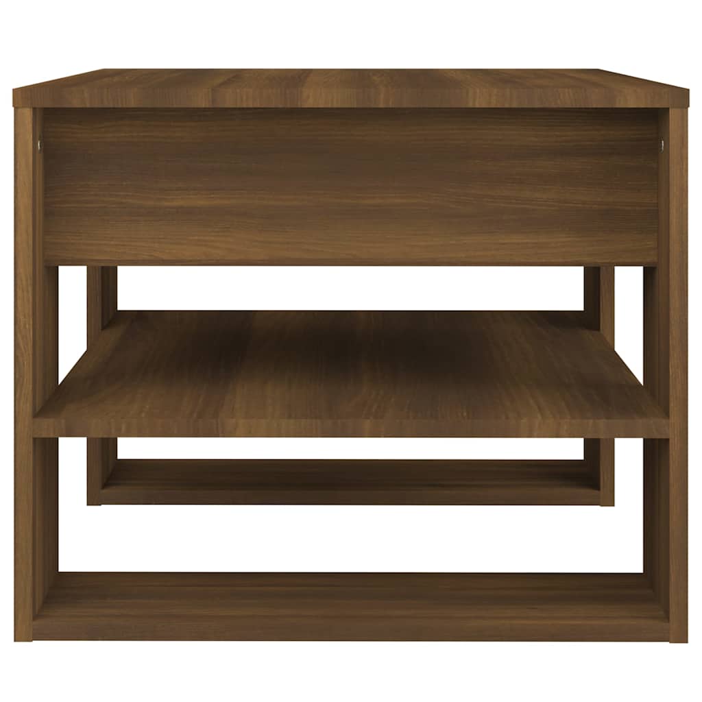 Tavolino Salotto Rovere Marrone 55,5x55x45 cm Legno Multistrato