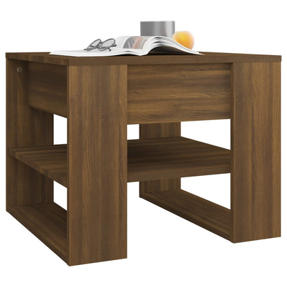 Tavolino Salotto Rovere Marrone 55,5x55x45 cm Legno Multistrato | homemem39