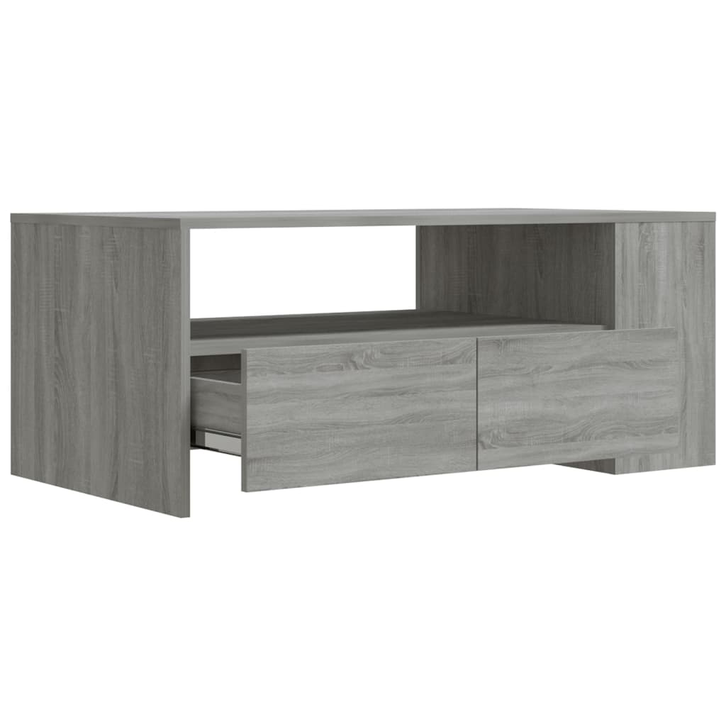 Tavolino da Salotto Grigio Sonoma 102x55x42cm Legno Multistrato - homemem39