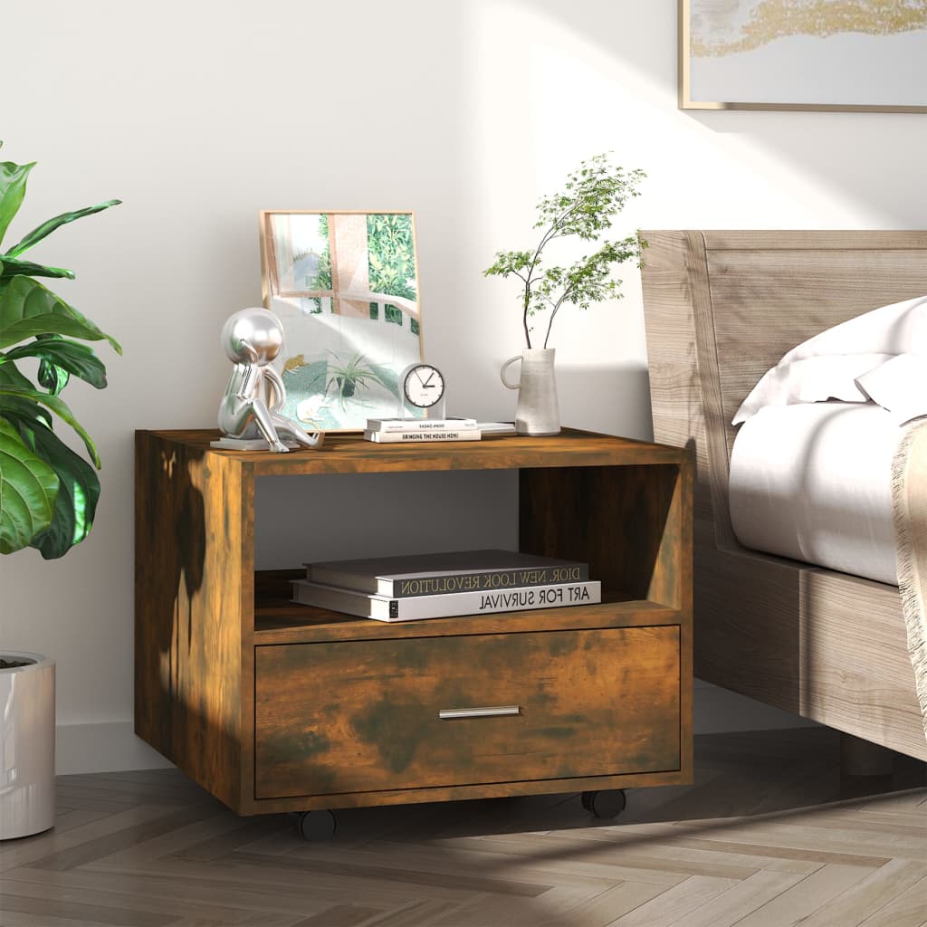 Tavolino da Salotto Rovere Fumo 55x55x40cm in Legno Multistrato | homemem39