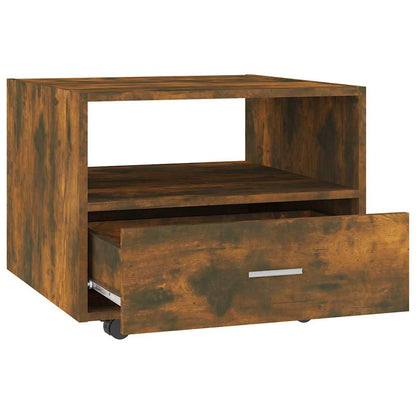Tavolino da Salotto Rovere Fumo 55x55x40cm in Legno Multistrato