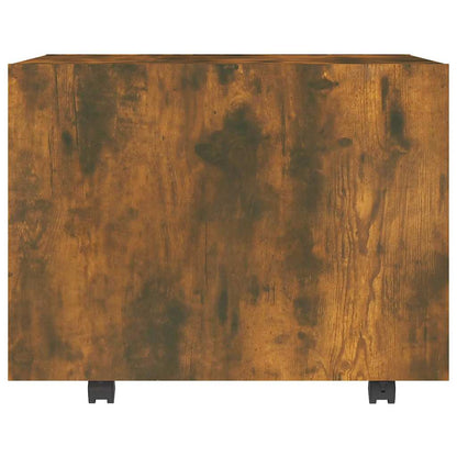 Tavolino da Salotto Rovere Fumo 55x55x40cm in Legno Multistrato