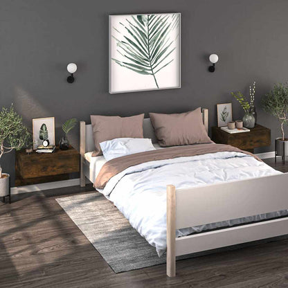 Comodino a Muro Rovere Fumo