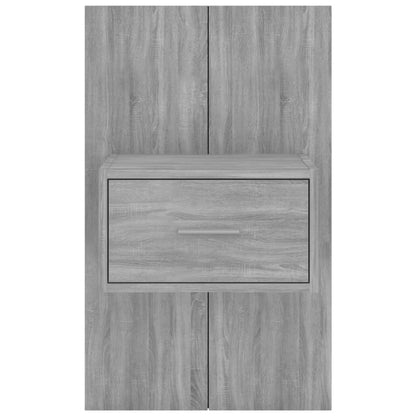 Comodino a Muro Grigio Sonoma - homemem39
