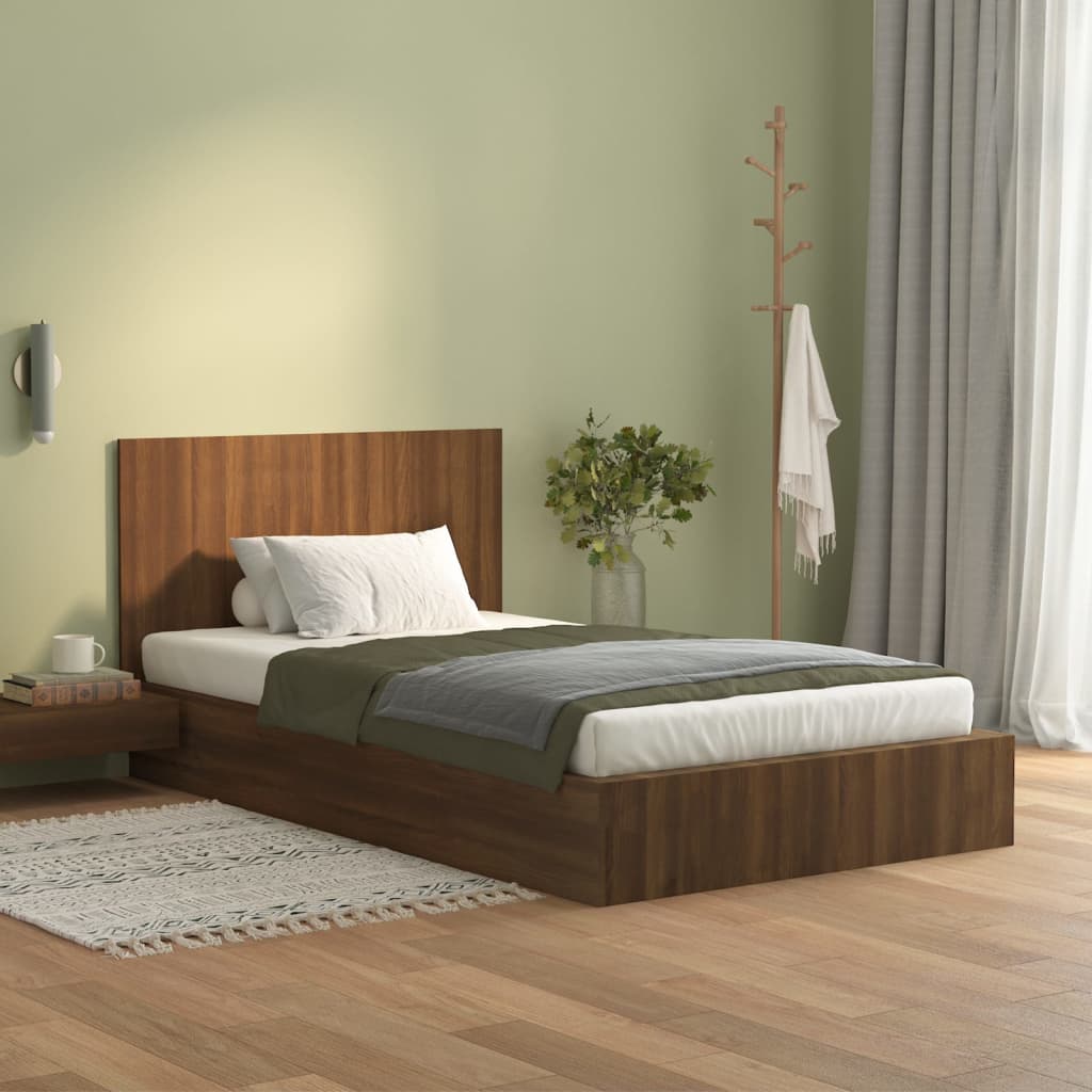 Testiera Letto Rovere Marrone 120x1,5x80cm in Legno Multistrato - homemem39