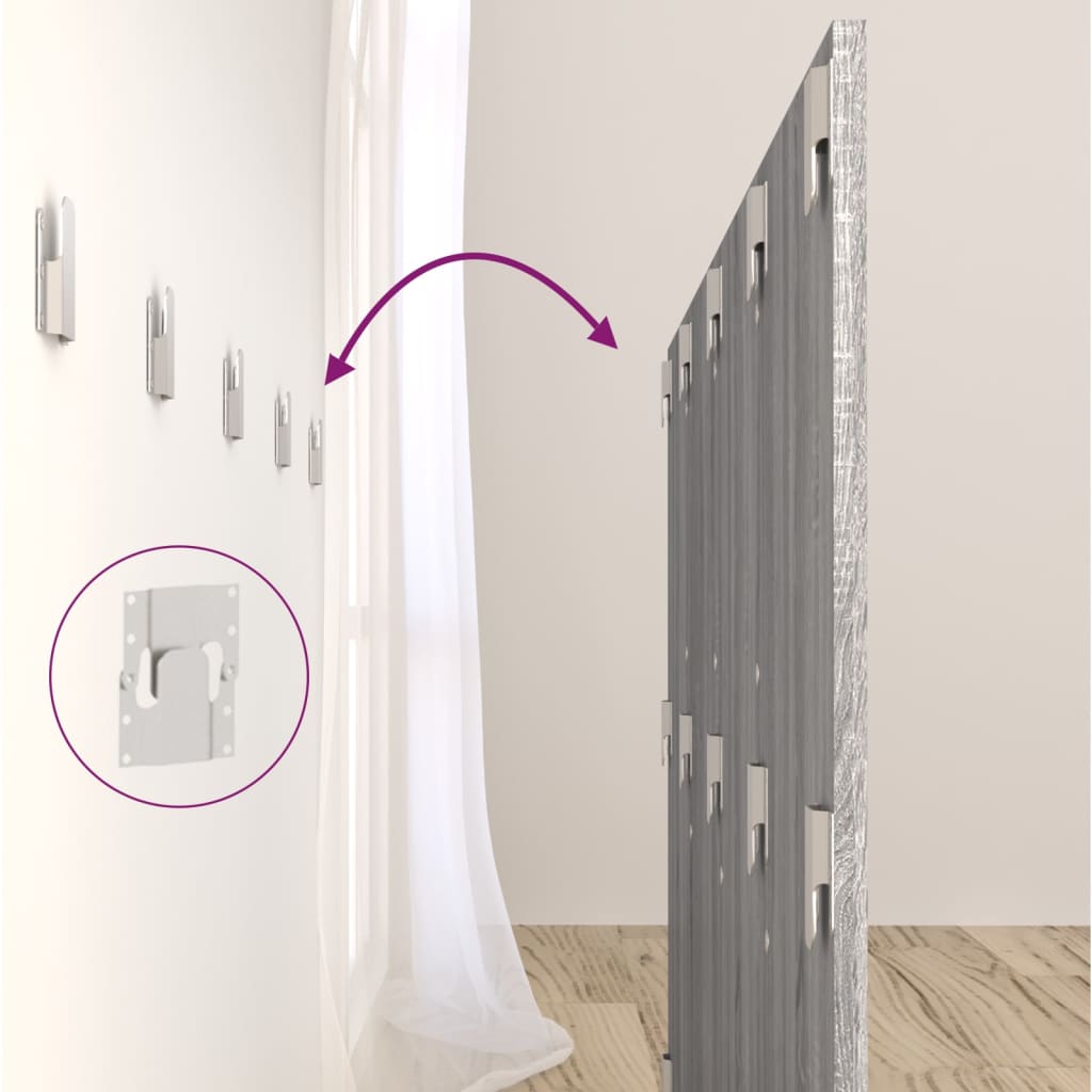 Testiera Letto Grigio Sonoma 160x1,5x80 cm Legno Ingegnerizzato - homemem39