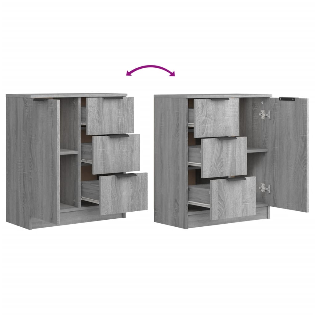 Credenza Grigio Sonoma 60x30x70 cm in Legno tecnico