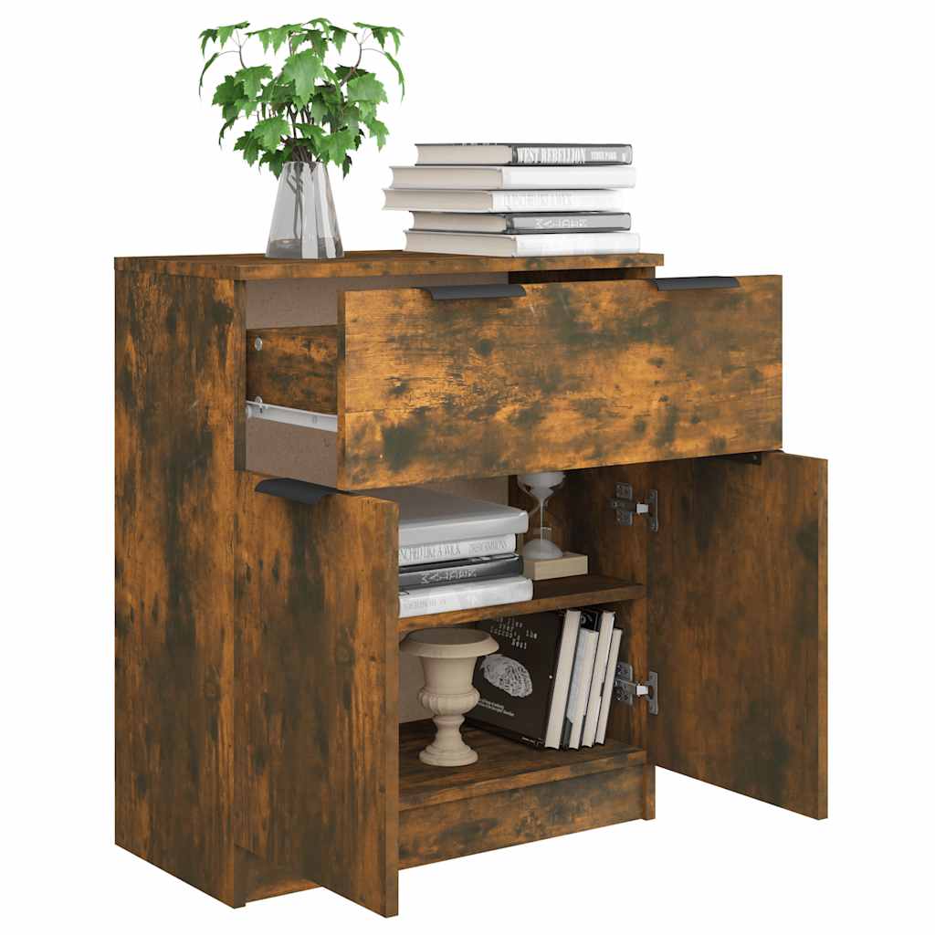 Credenza Rovere Fumo 60x30x70 cm in Legno tecnico
