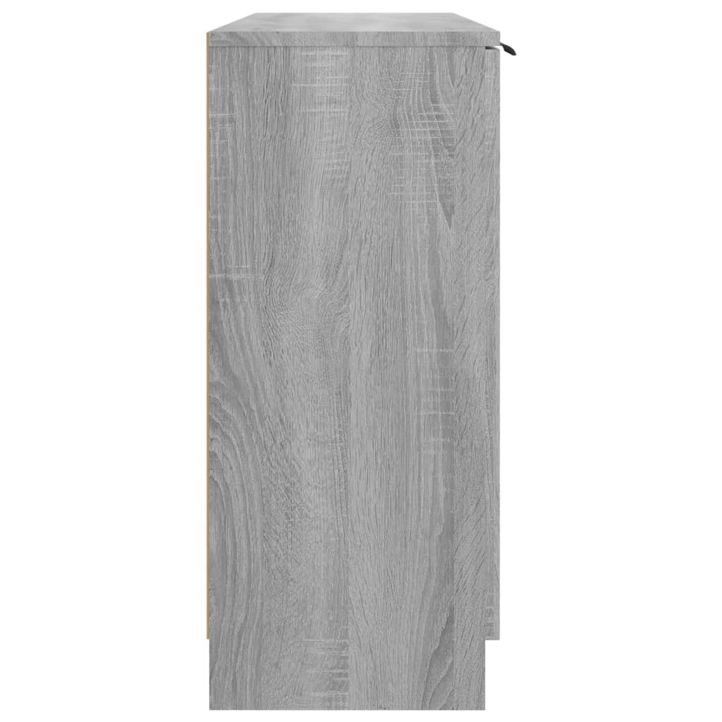 Credenza Grigio Sonoma 90,5x30x70 cm in Legno Multistrato