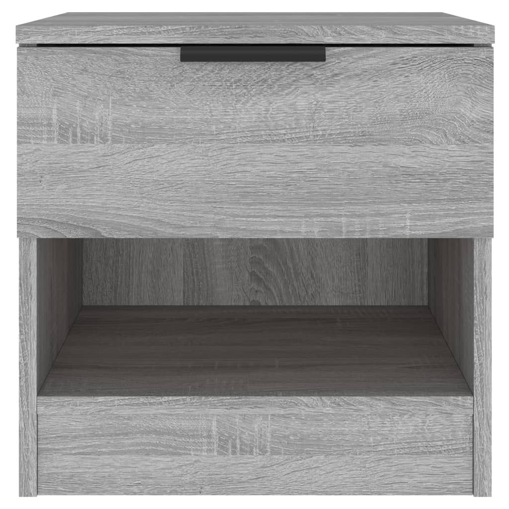 Comodini 2pz Grigio Sonoma in Legno Multistrato - homemem39