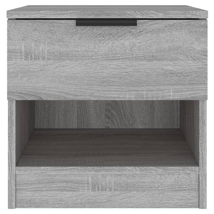 Comodini 2pz Grigio Sonoma in Legno Multistrato - homemem39