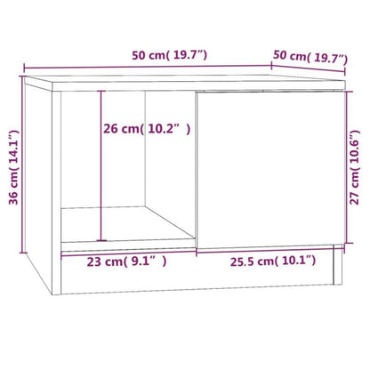 Tavolino da Salotto Rovere Fumo 50x50x36cm in Legno Multistrato - homemem39
