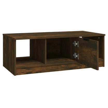 Tavolino da Salotto Rovere Fumo 102x50x36 cm Legno Multistrato | homemem39