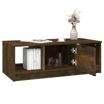 Tavolino da Salotto Rovere Fumo 102x50x36 cm Legno Multistrato | homemem39