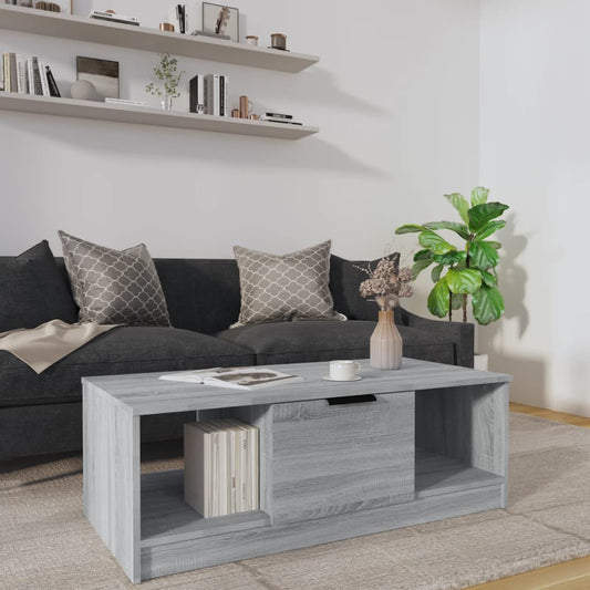 Tavolino da Salotto Grigio Sonoma 102x50x36cm Legno Multistrato | homemem39