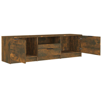 Mobile TV Rovere Fumo 140x35x40 cm in Legno Ingegnerizzato
