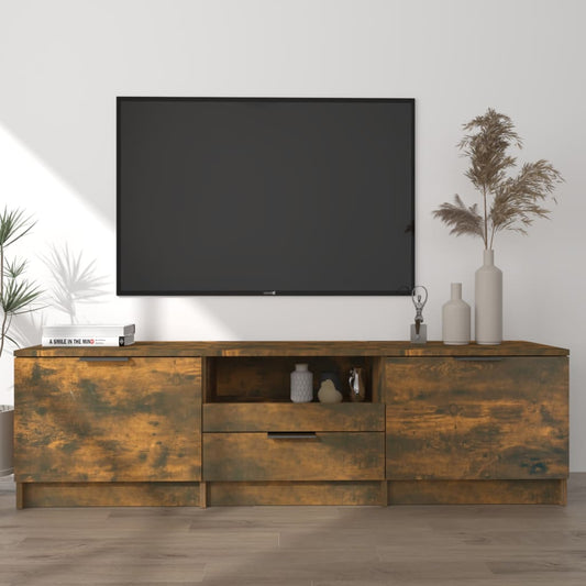 Mobile TV Rovere Fumo 140x35x40 cm in Legno Ingegnerizzato - homemem39