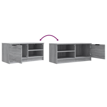Mobile TV Grigio Sonoma 80x35x36,5 cm in Legno Multistrato - homemem39