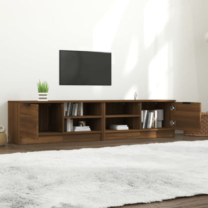 TV Cabinets 2 pcs Brown Oak 80x35x36.5cm in Multilayer Wood