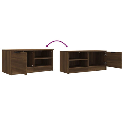 TV Cabinets 2 pcs Brown Oak 80x35x36.5cm in Multilayer Wood