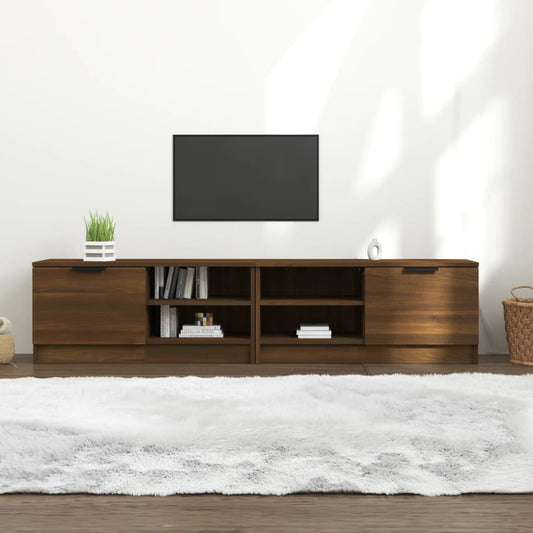 TV Cabinets 2 pcs Brown Oak 80x35x36.5cm in Multilayer Wood