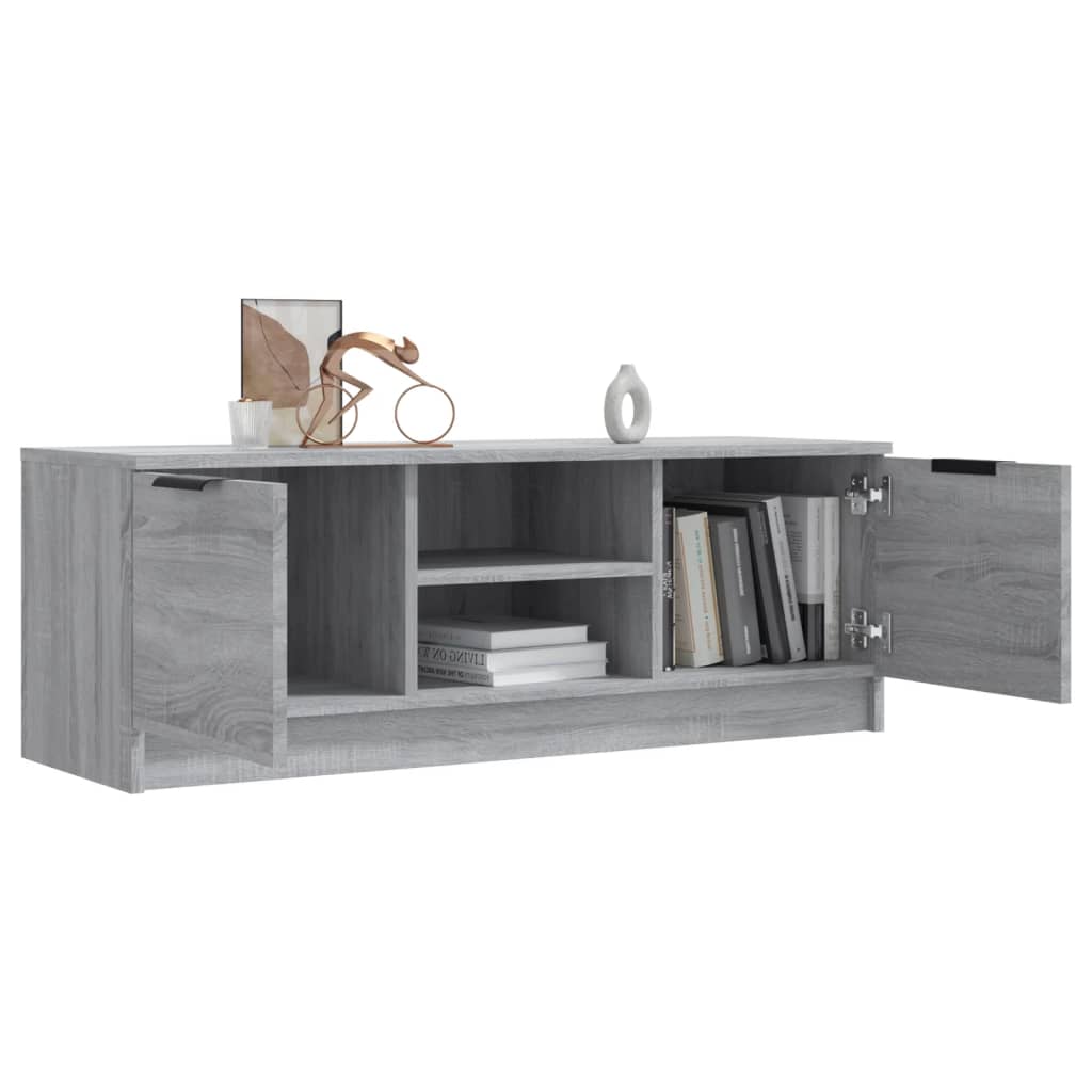 Mobile TV Grigio Sonoma 102x35x36,5 cm in Legno Multistrato | homemem39