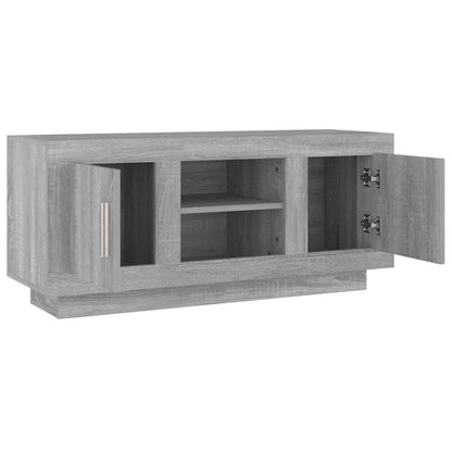 Mobile TV Grigio Sonoma 102x35x45 cm in Legno Multistrato