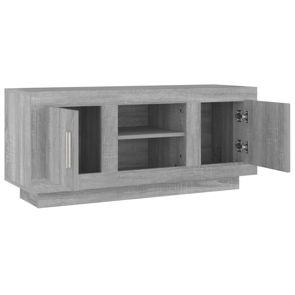 Mobile TV Grigio Sonoma 102x35x45 cm in Legno Multistrato