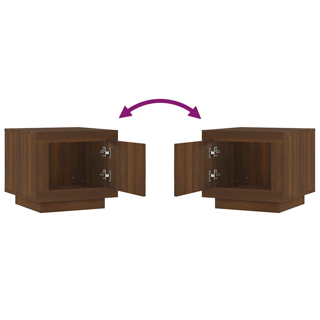 Tavolino da Salotto Rovere Marrone 51x50x45cm Legno Multistrato | homemem39