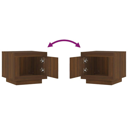 Tavolino da Salotto Rovere Marrone 51x50x45cm Legno Multistrato | homemem39