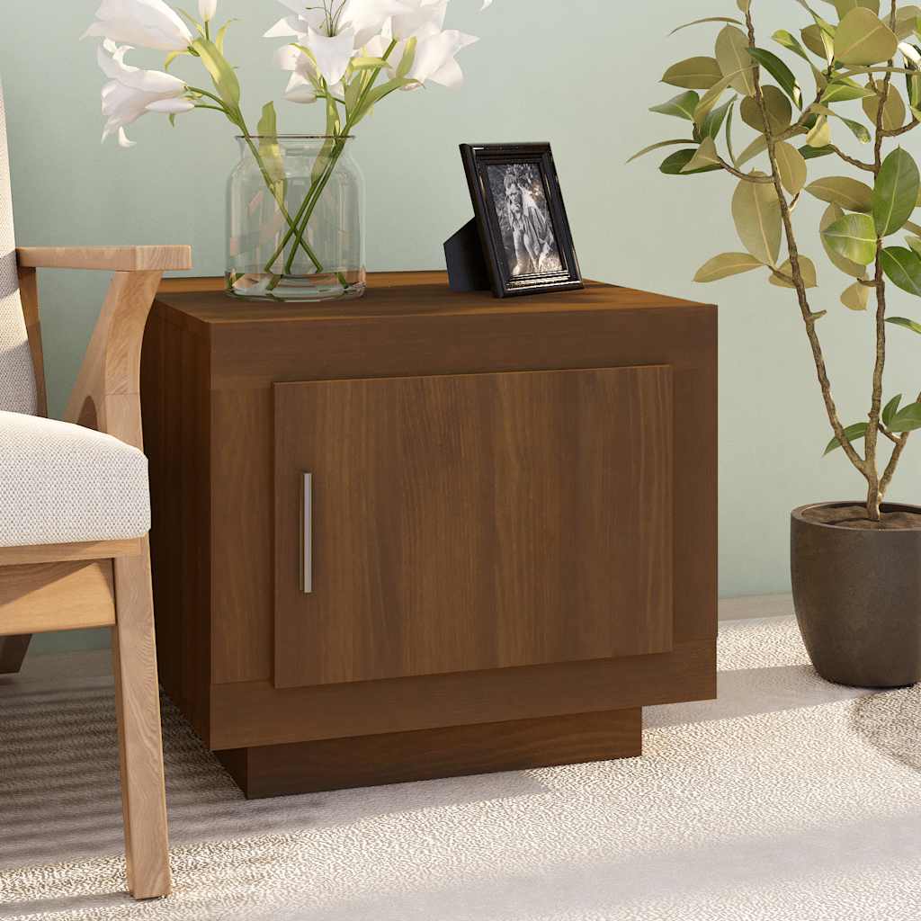 Tavolino da Salotto Rovere Marrone 51x50x45cm Legno Multistrato | homemem39