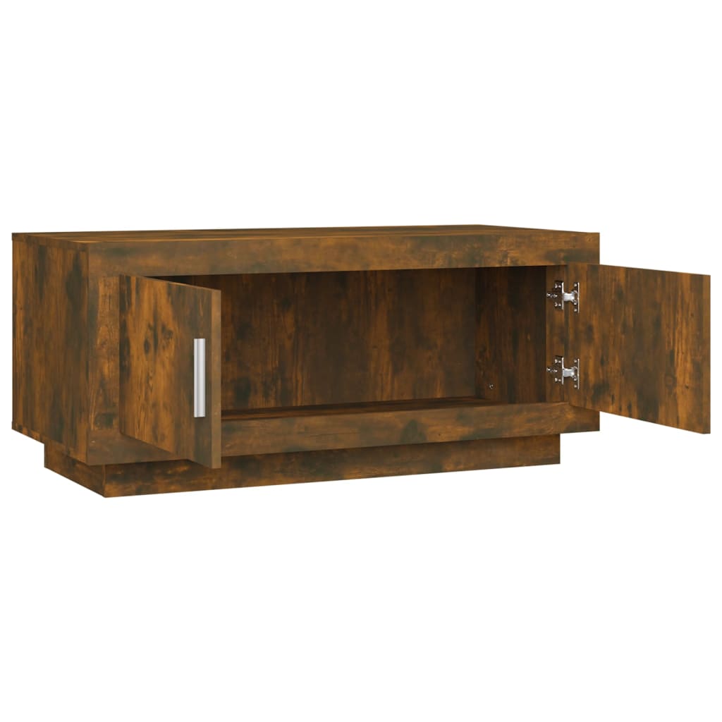 Tavolino da Salotto Rovere Fumo 102x50x45 cm Legno Multistrato | homemem39