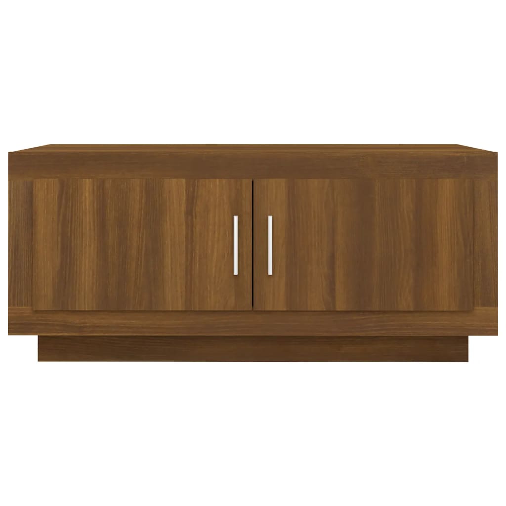 Tavolino Salotto Rovere Marrone 102x50x45 cm Legno Multistrato | homemem39