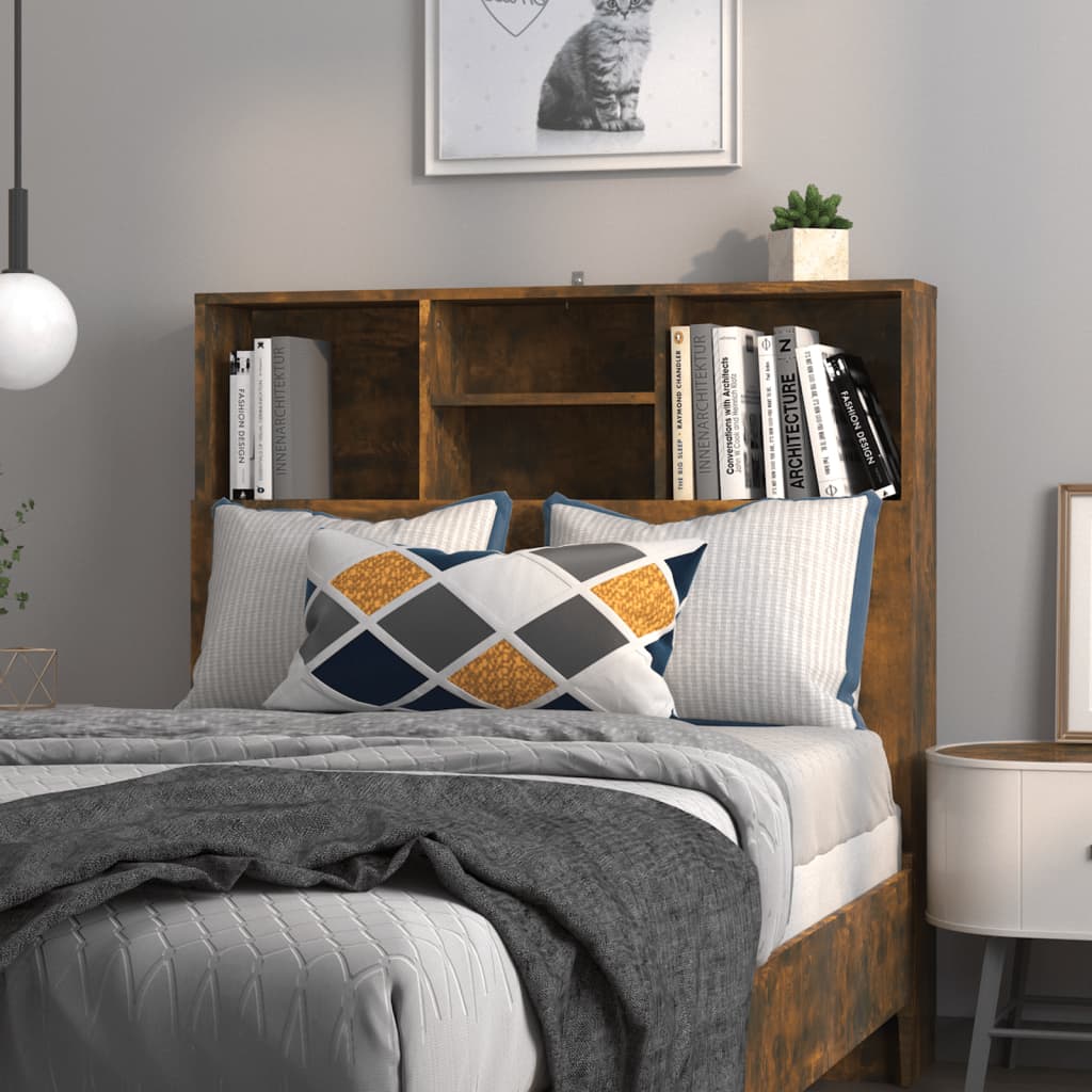 Testiera con Contenitore Rovere Fumo 100x19x103,5 cm - homemem39