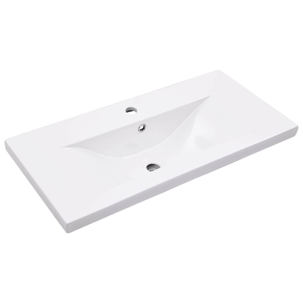 Telaio per Lavabo da Bagno con Lavabo Integrato Nero in Ferro | homemem39