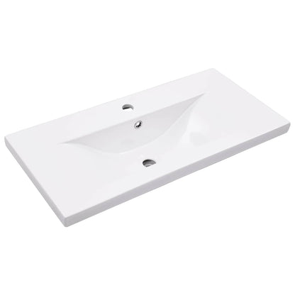 Telaio per Lavabo da Bagno con Lavabo Integrato Nero in Ferro | homemem39