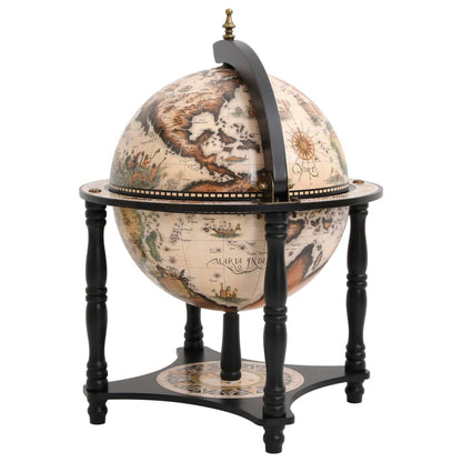 Globe Bar Black Wine Rack in Solid Eucalyptus Wood