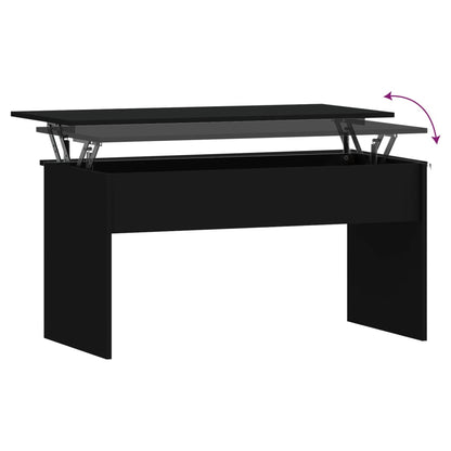 Tavolino da Salotto Nero 102x50,5x52,5 cm in Legno Multistrato | homemem39
