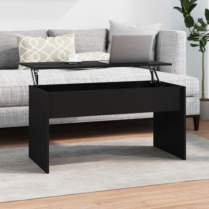 Tavolino da Salotto Nero 102x50,5x52,5 cm in Legno Multistrato | homemem39