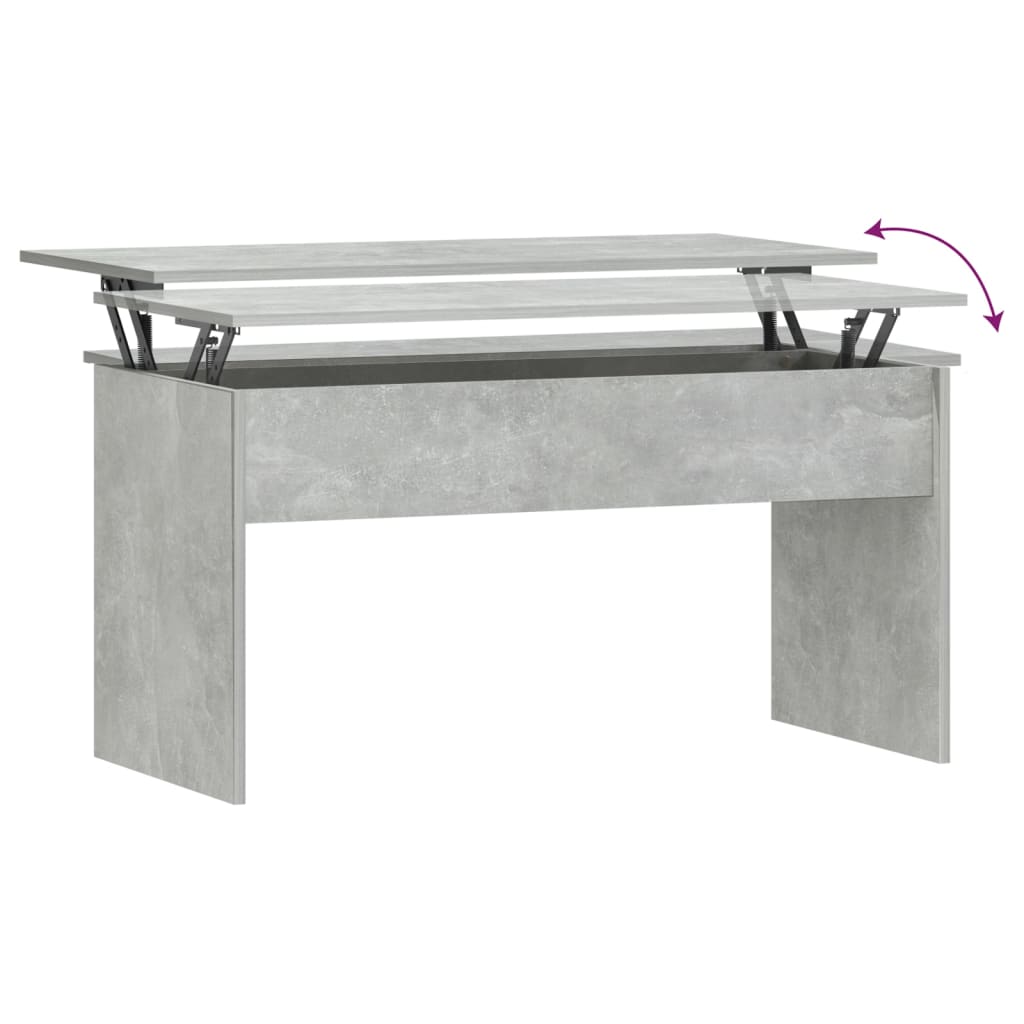 Tavolino Grigio Cemento 102x50,5x52,5 cm in Legno Multistrato | homemem39