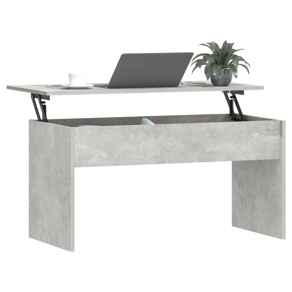 Tavolino Grigio Cemento 102x50,5x52,5 cm in Legno Multistrato | homemem39