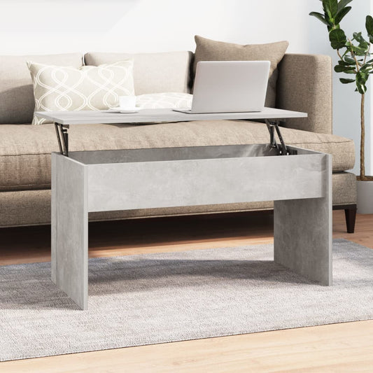 Tavolino Grigio Cemento 102x50,5x52,5 cm in Legno Multistrato | homemem39