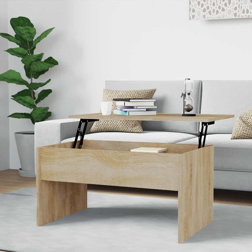 Tavolino Salotto Rovere Sonoma 80x50,5x41,5cm Legno Multistrato | homemem39