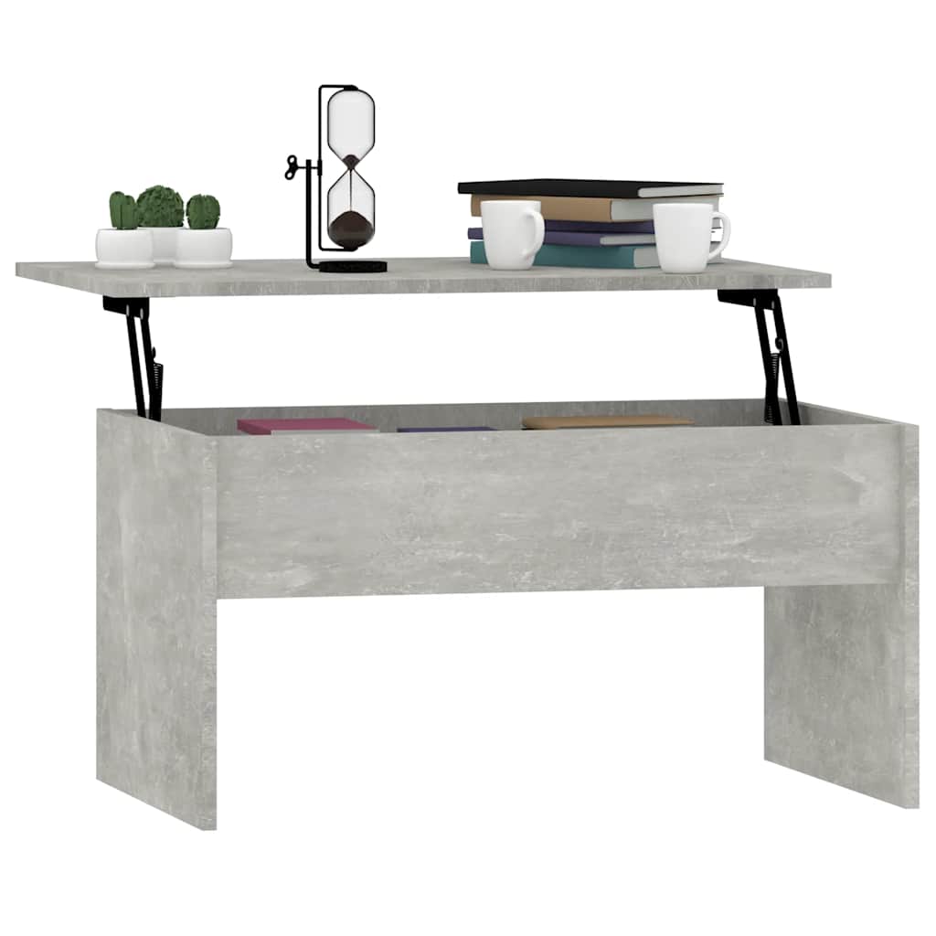 Tavolino Grigio Cemento 80x50,5x41,5 cm in Legno Multistrato | homemem39