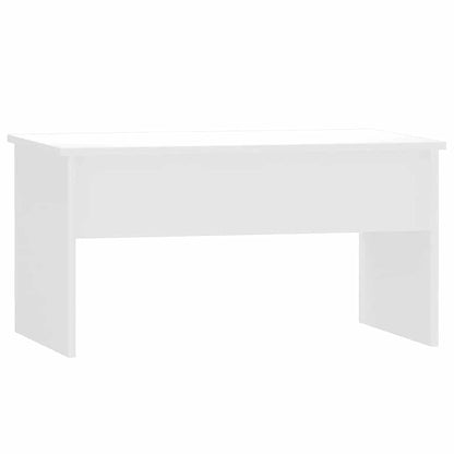 Tavolino Salotto Bianco Lucido 80x50,5x41,5cm Legno Multistrato | homemem39
