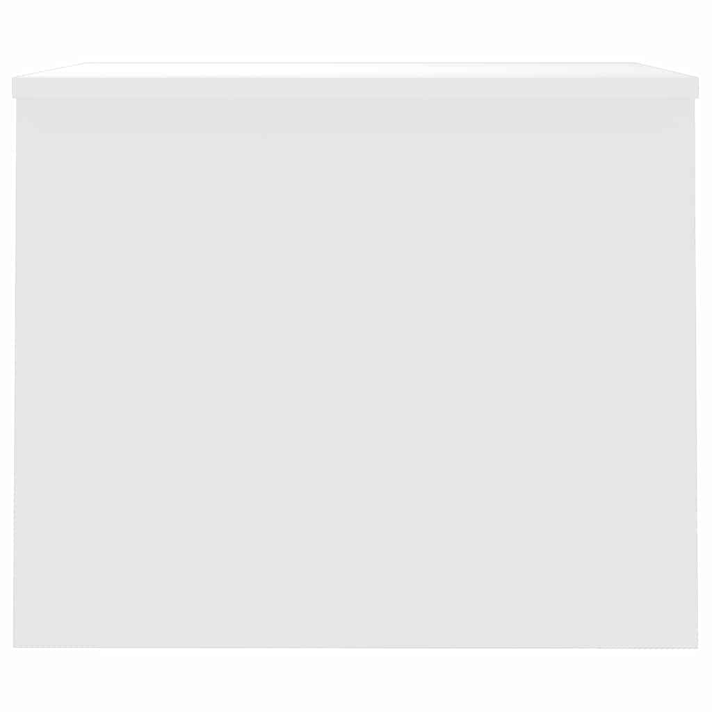 Tavolino Salotto Bianco Lucido 80x50,5x41,5cm Legno Multistrato