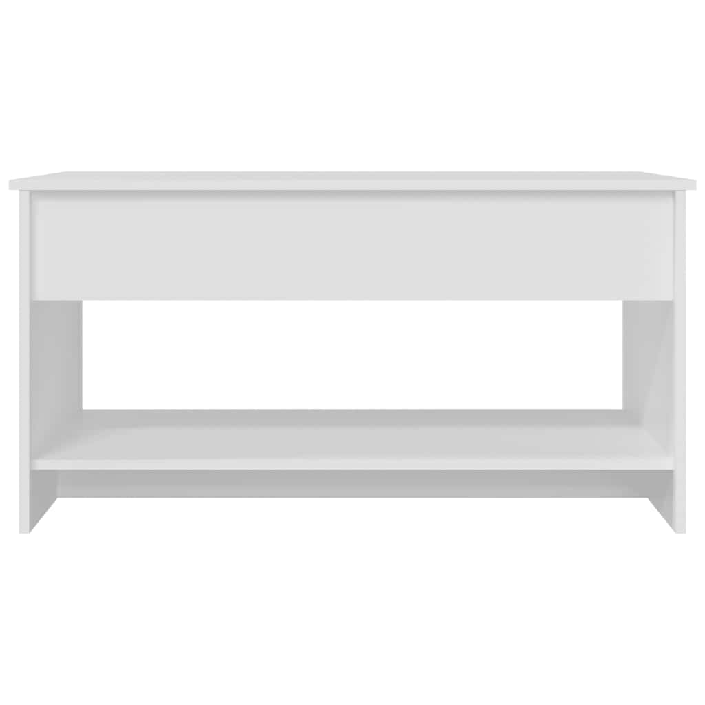 Tavolino da Salotto Bianco 102x50x52,5 cm in Legno Multistrato | homemem39