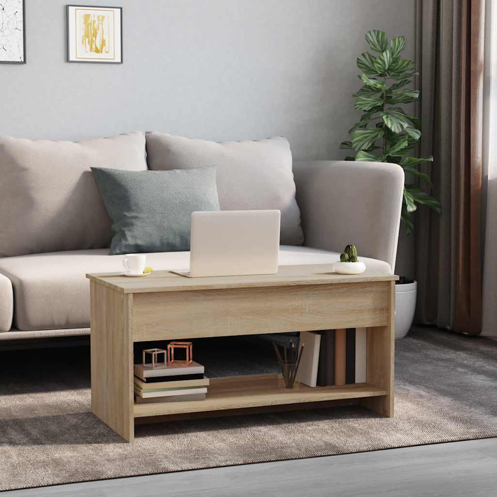Tavolino Salotto Rovere Sonoma 102x50x52,5 cm Legno Multistrato | homemem39