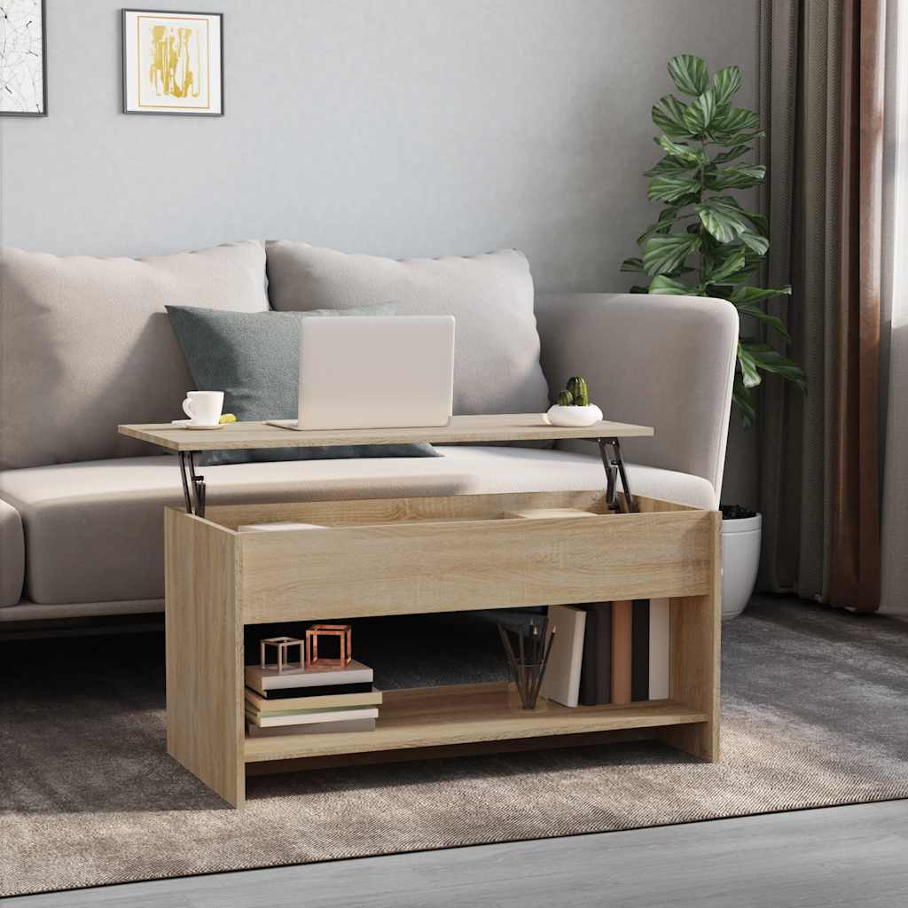 Tavolino Salotto Rovere Sonoma 102x50x52,5 cm Legno Multistrato | homemem39
