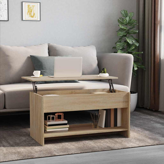 Tavolino Salotto Rovere Sonoma 102x50x52,5 cm Legno Multistrato | homemem39